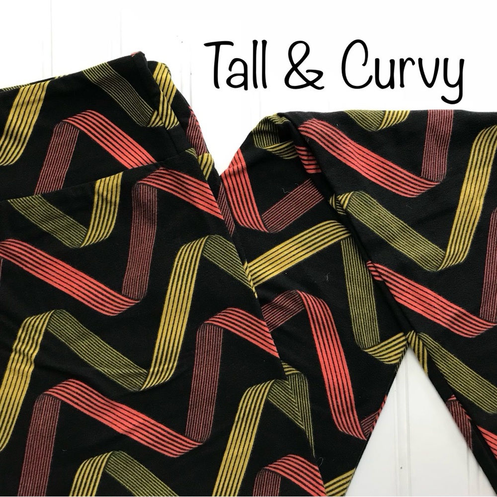 LuLaRoe Tall & Curvy TC Leggings with Zigzag Pattern Womens BRAND NEW BNWT 12-24